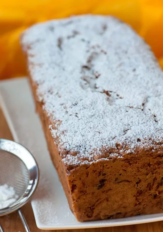 Kürbiskuchen mit Mandeln und Schokolade