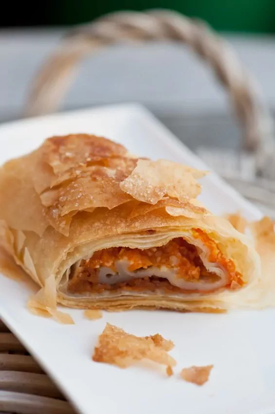 Süsser Kürbisstrudel mit Filoteig