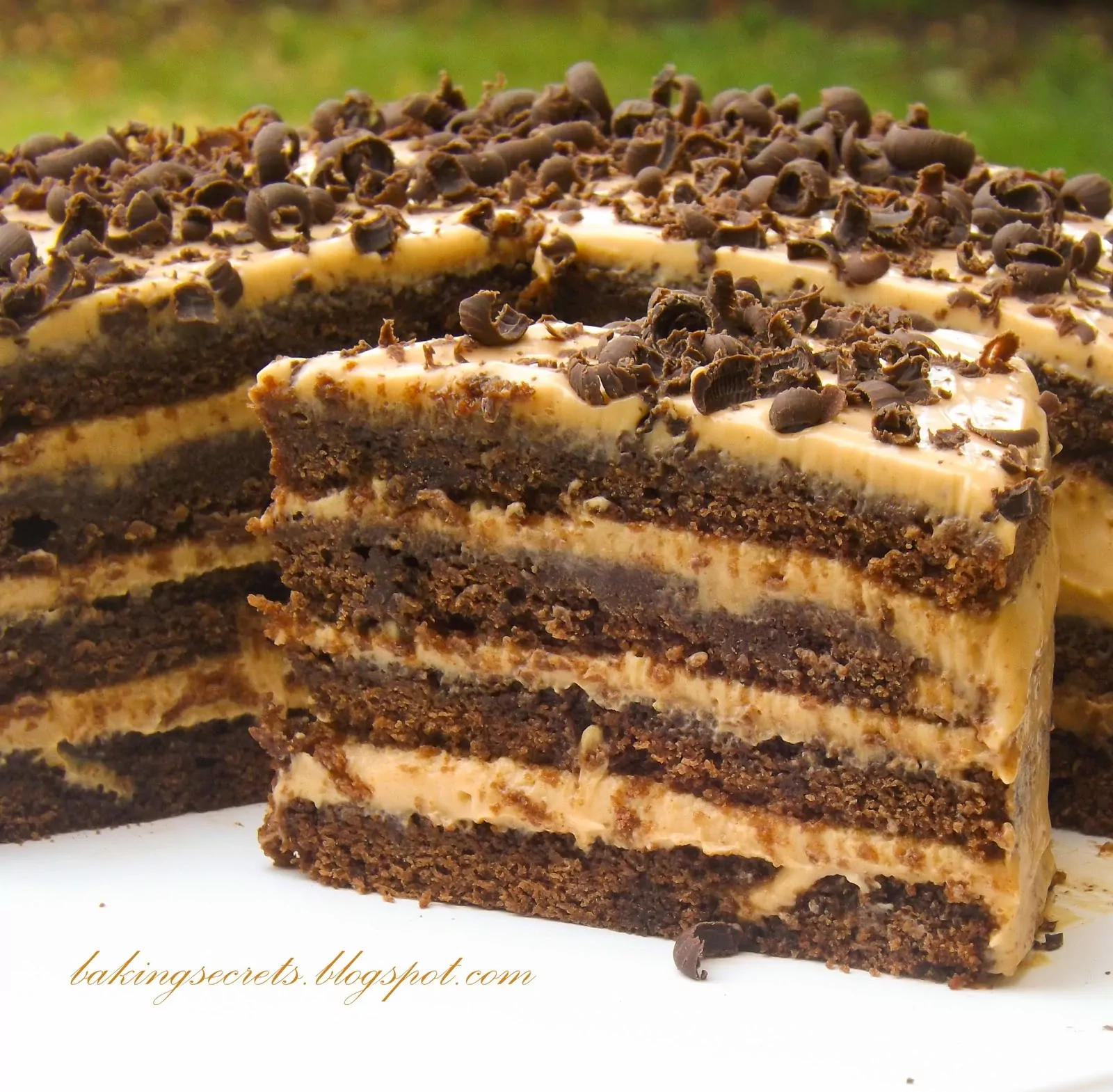 Schokoladenkuchen mit Karamellcreme