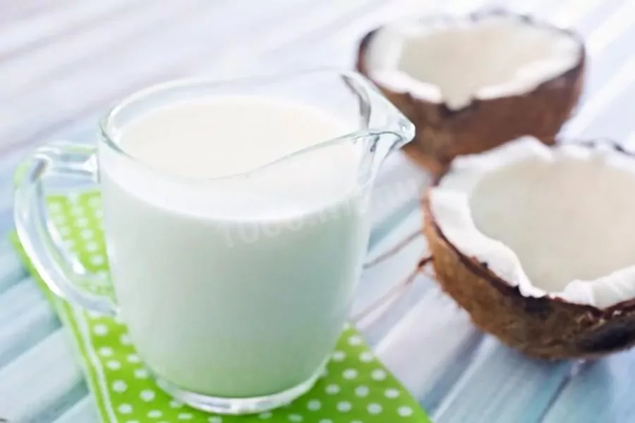 Selbstgemachte laktosefreie Kokosnussmilch