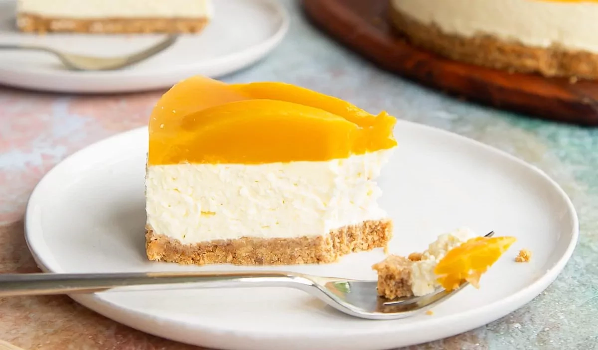 Silken - Tofu-Käsekuchen (Cheesecake) mit Mangos