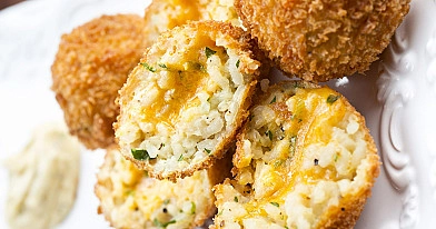 Rezept für Arancini - Risottoreisbällchen mit Käse