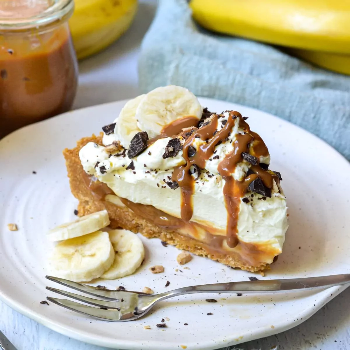 Banoffee - bananenkuchen mit Karamell und Schlagsahne