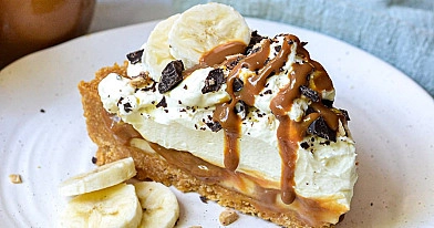 Banoffee - bananenkuchen mit Karamell und Schlagsahne