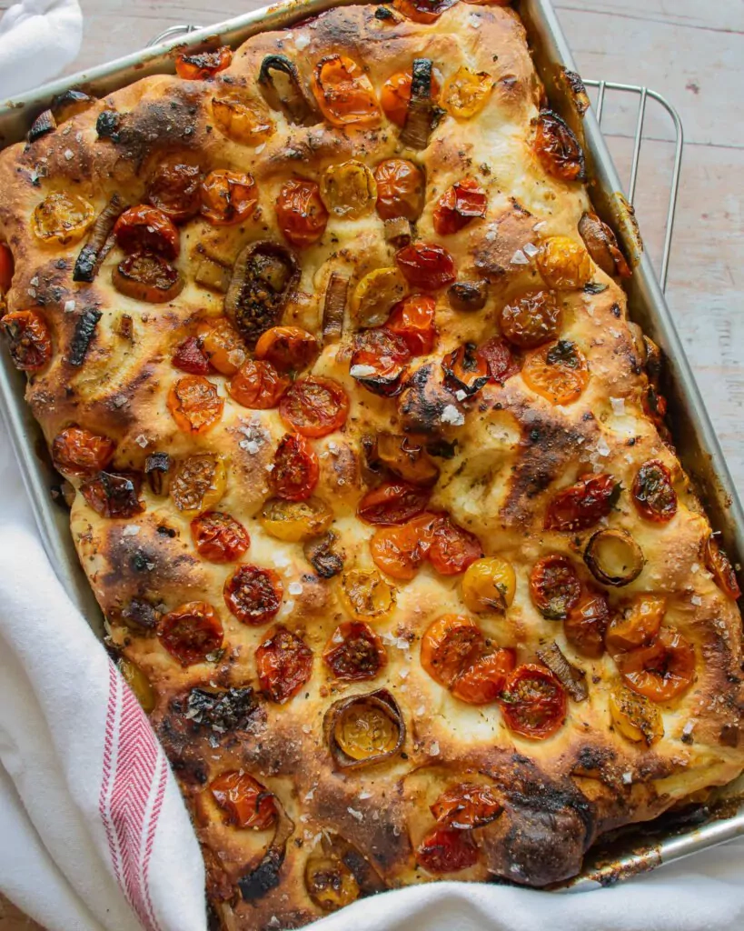 Focaccia Pizza Rezept - flaches italienisches Brot/Pizza (Beilage oder Alternative zum Pizzaboden)