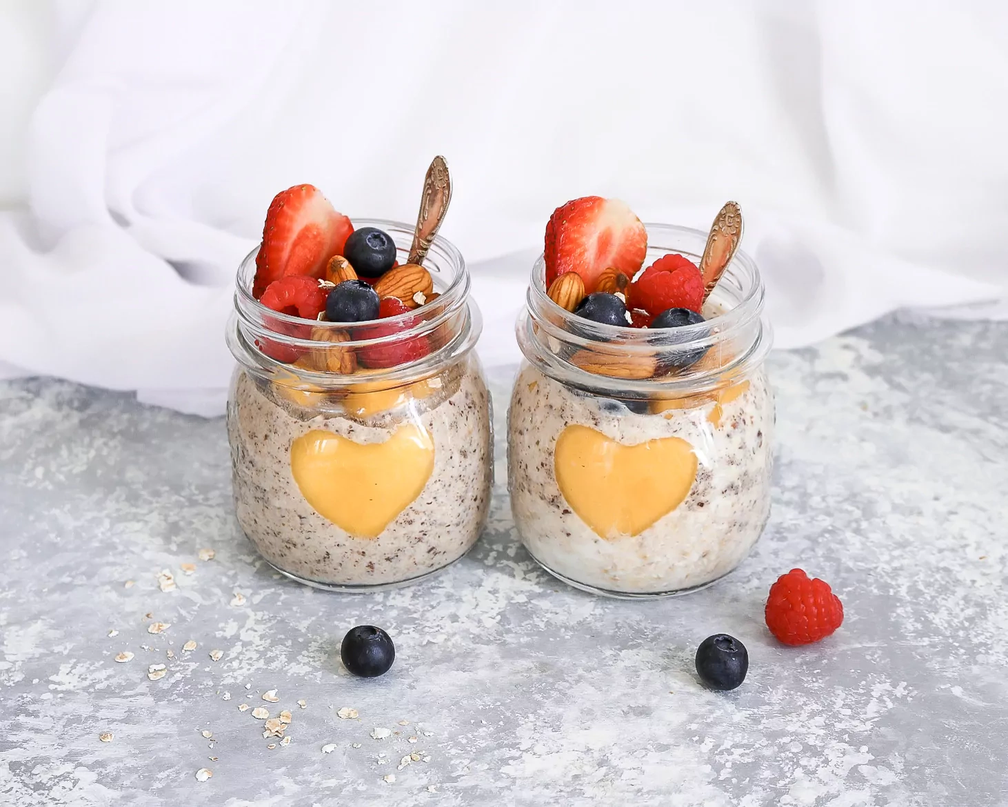 Overnight Oats Rezept mit Leinsamen und Haferkleie