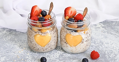 Overnight Oats Rezept mit Leinsamen und Haferkleie