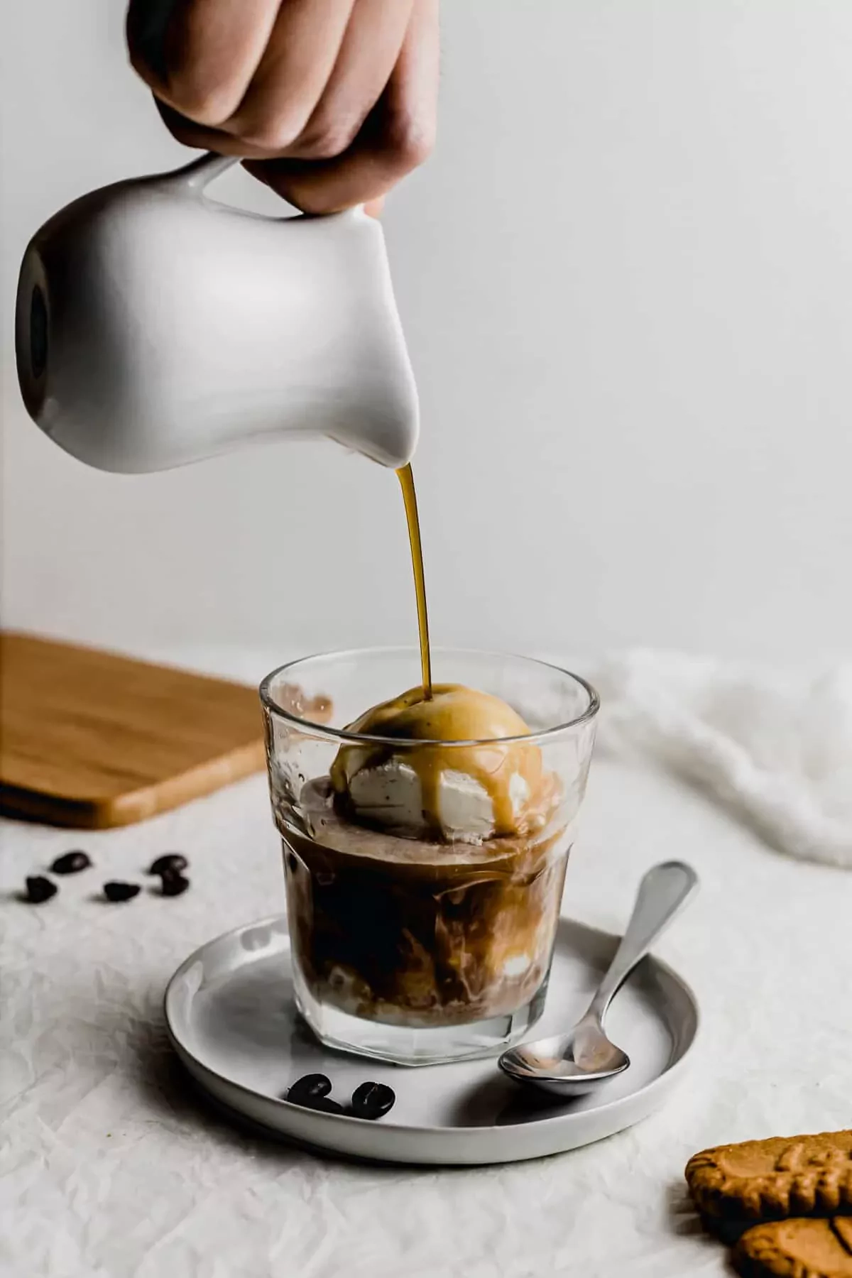 Italienischer Kaffee Affogato - Italienischer Kaffee mit Eiscreme