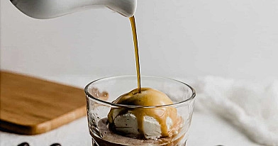 Italienischer Kaffee Affogato - Italienischer Kaffee mit Eiscreme