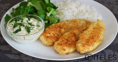 Hähnchenfilet aus dem Ofen mit Parmesankäse und Sauerrahmsauce