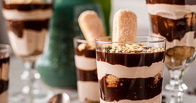 Tiramisù mit Schokolade und Whisky