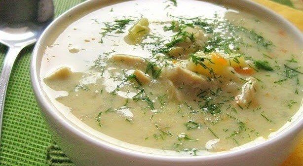 Käsesuppe mit Hähnchen